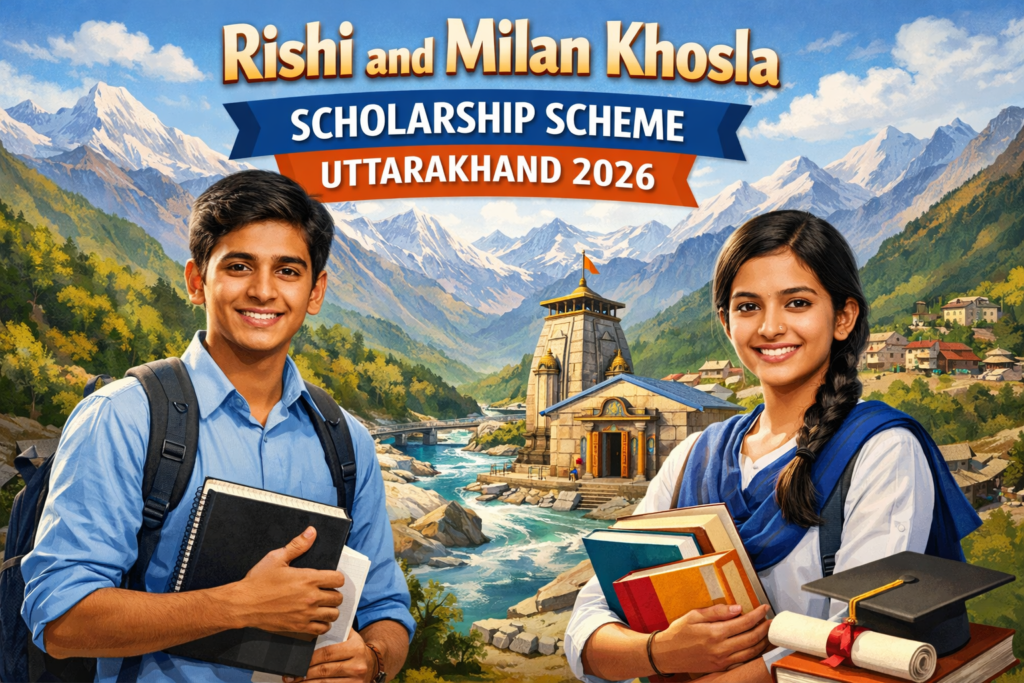 Rishi and Milan Khosla Scholarship Scheme Uttarakhand 2026
